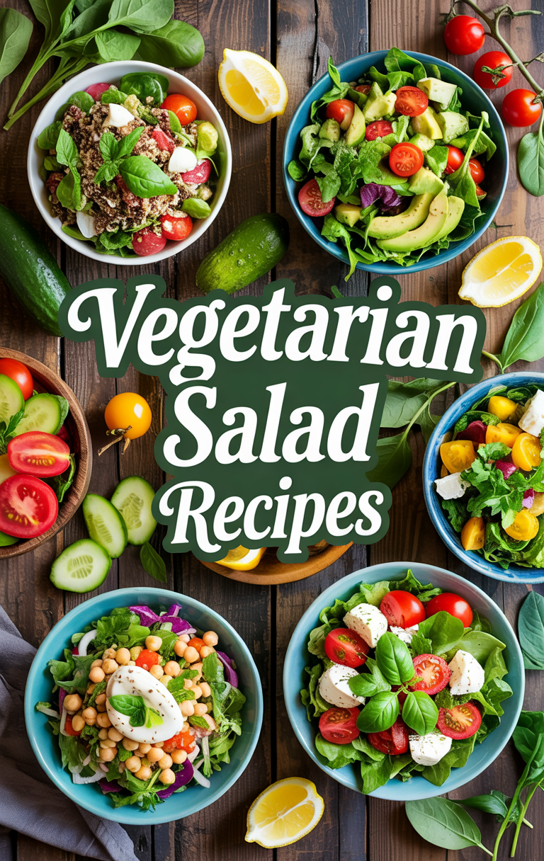 🥗 5 Best Vegetarian Salad Recipes – Fresh, Healthy & Delicious
