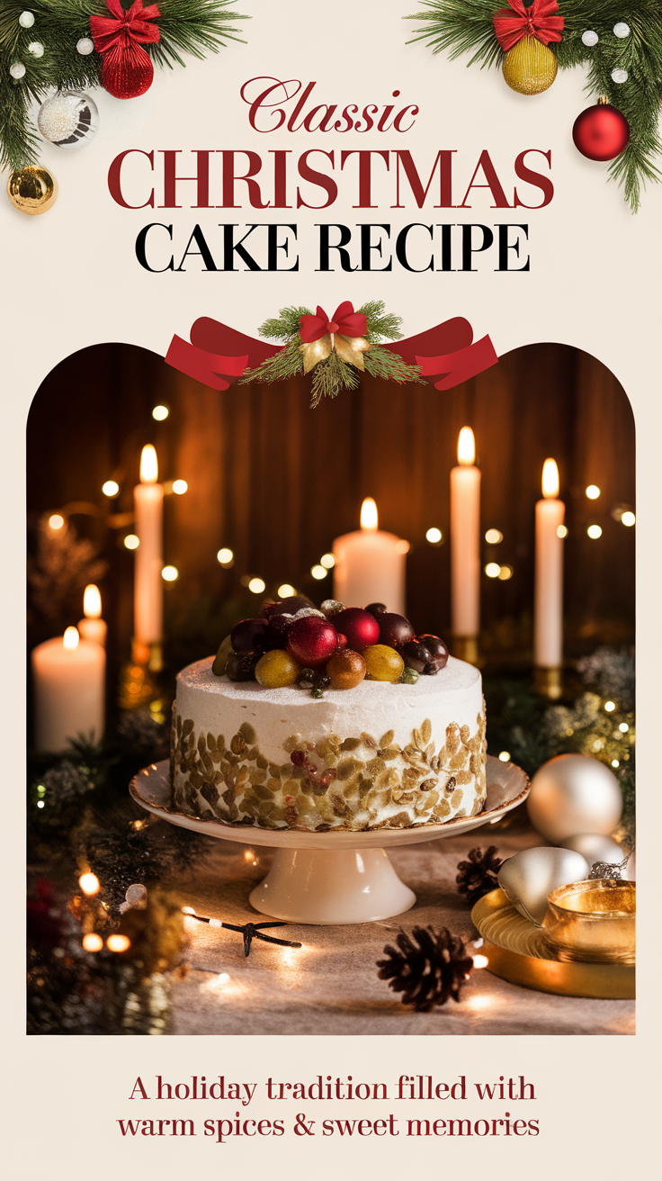 🎅 Classic Christmas Cake Recipe – A Holiday Tradition That Never Fails