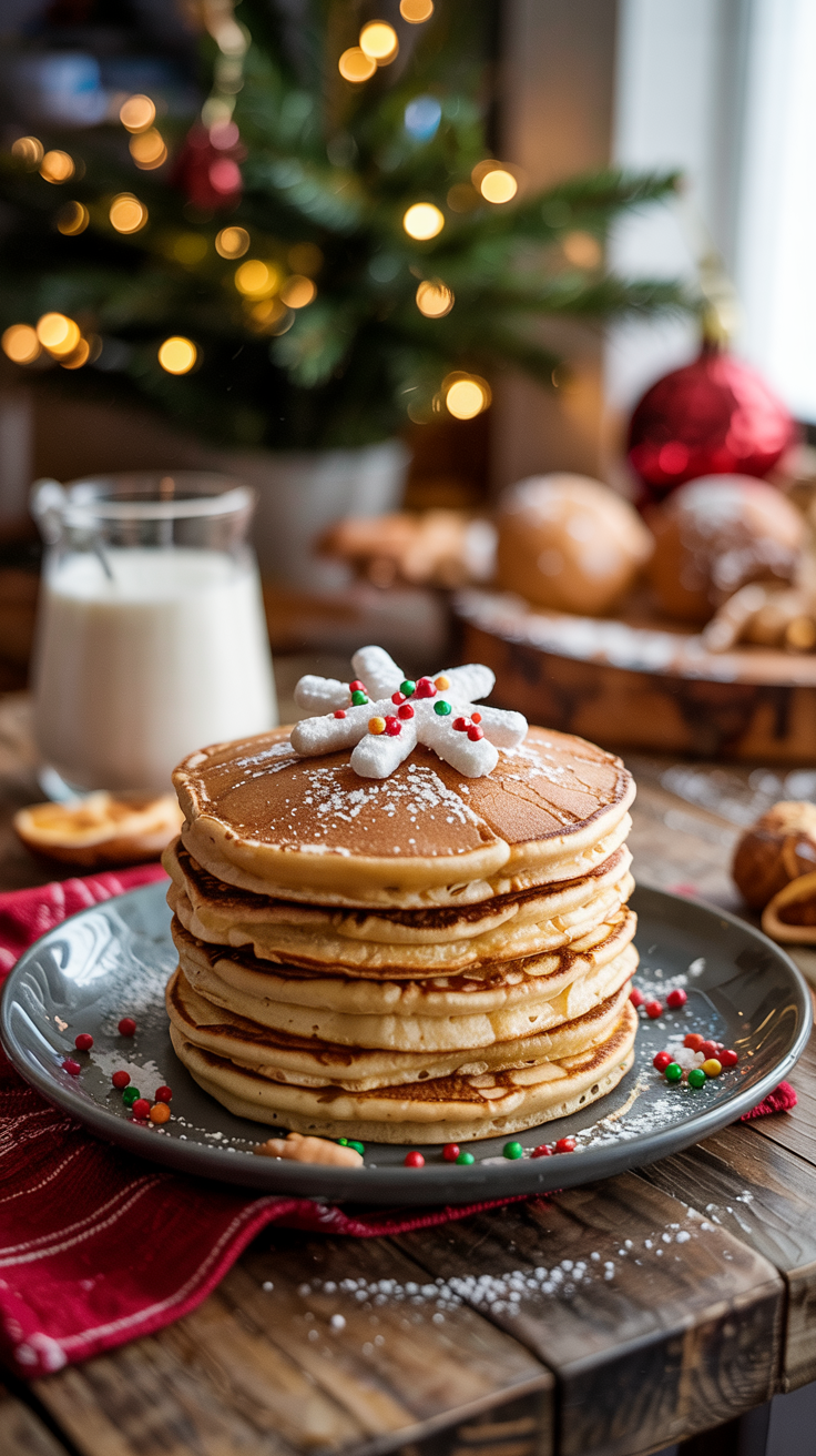 🎄 Christmas Pancakes Recipes – Festive, Fluffy & Easy Holiday Breakfast Ideas